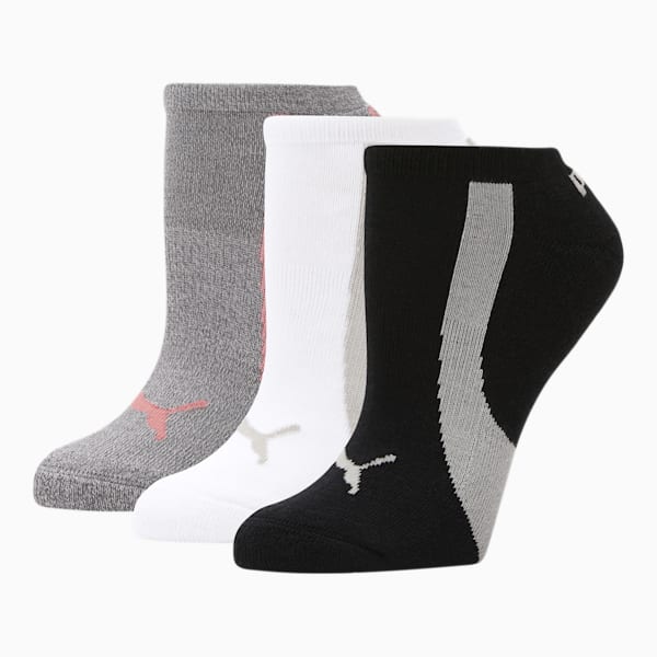 Women's No Show Socks [3 Pairs], PEACH, extralarge